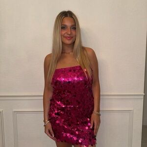 White Fox Sequin Mini Dress